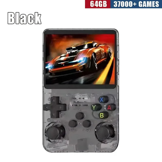 R36S Retro Handheld Game Console - 3.5 Inch IPS Screen, 64GB/128GB/256GB, Portable Gaming Device with Built-In Games